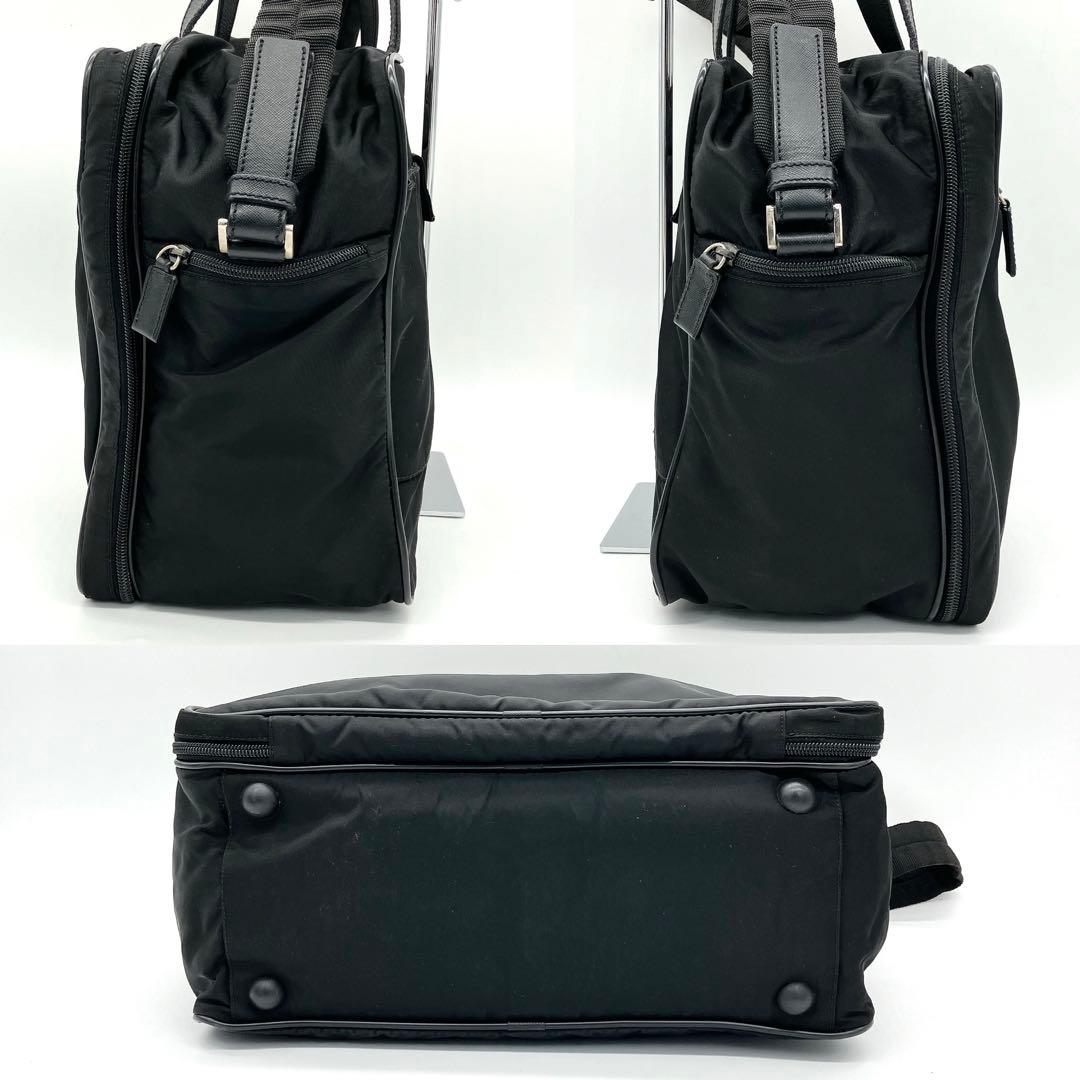 Prada 2-way Bag Business Bag Triangle Logo Plate Nylon Black
