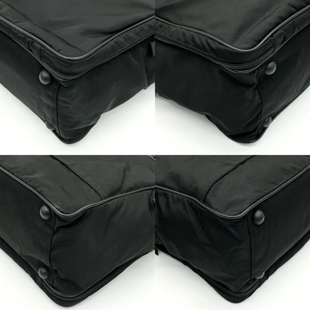 Prada 2-way Bag Business Bag Triangle Logo Plate Nylon Black