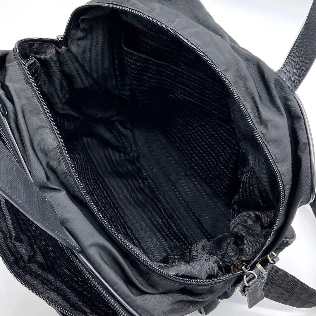 Prada 2-way Bag Business Bag Triangle Logo Plate Nylon Black