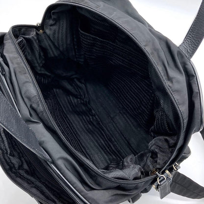 Prada 2-way Bag Business Bag Triangle Logo Plate Nylon Black