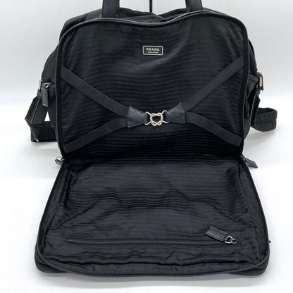 Prada 2-way Bag Business Bag Triangle Logo Plate Nylon Black
