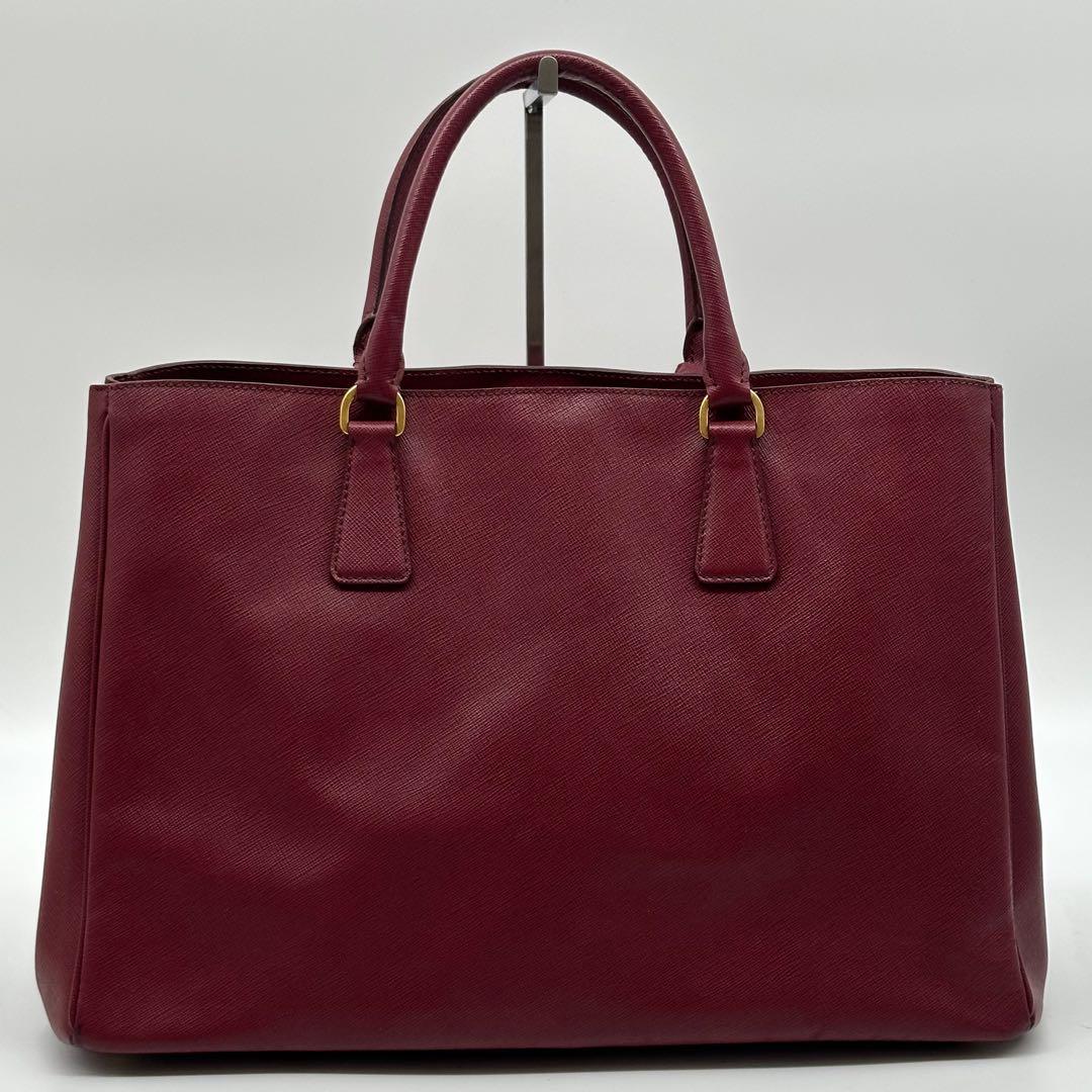 Prada Galleria Large Handbag Saffiano Leather Wine — view 3