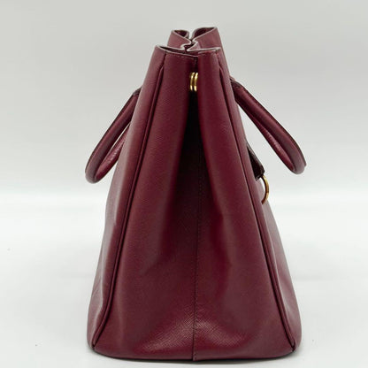 Prada Galleria Large Handbag Saffiano Leather Wine — view 5