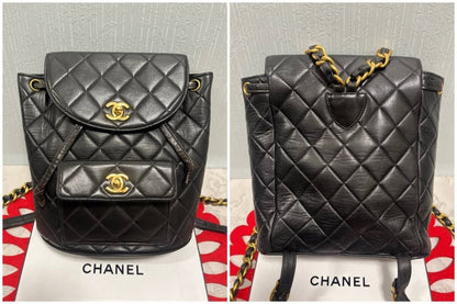 Chanel Quilted Backpack Black — view 2