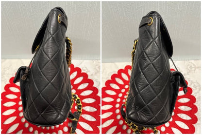 Chanel Quilted Backpack Black — view 3