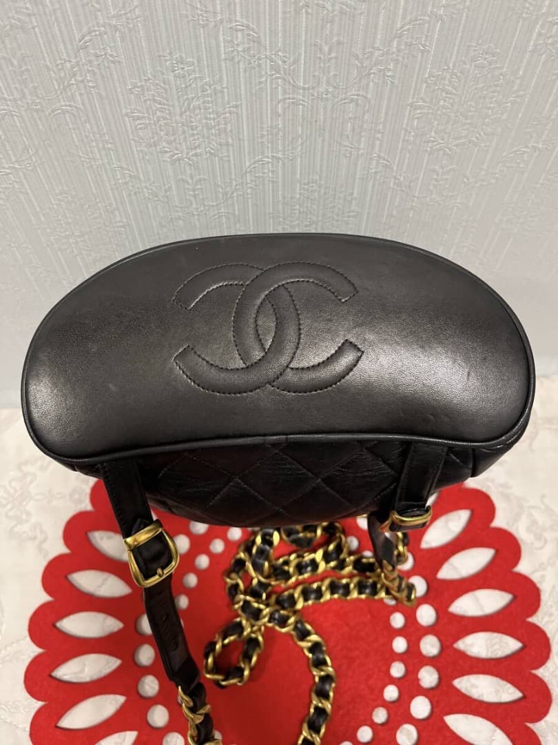 Chanel Quilted Backpack Black — view 4