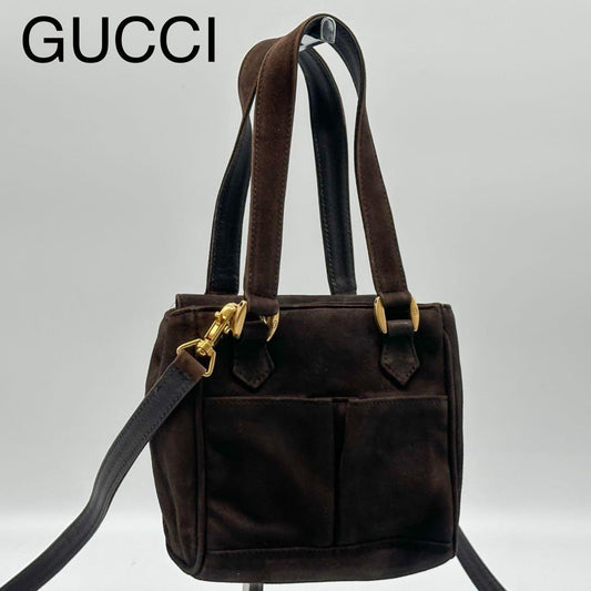 Gucci Vintage Suede Small Compact 2-Way Mini Shoulder