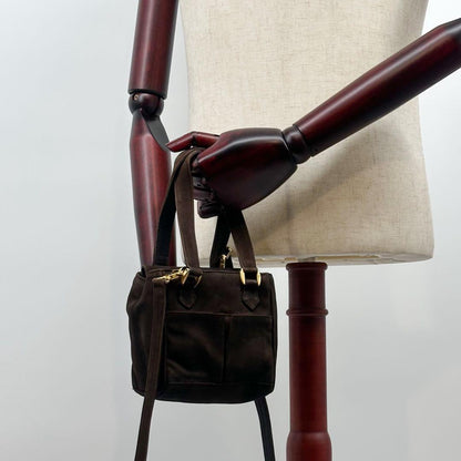 Gucci Vintage Suede Small Compact 2-Way Mini Shoulder — view 5