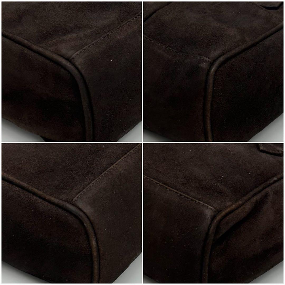 Gucci Vintage Suede Small Compact 2-Way Mini Shoulder — view 8