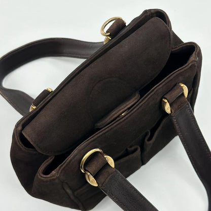 Gucci Vintage Suede Small Compact 2-Way Mini Shoulder — view 9