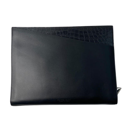 Bottega Veneta Croco Leather Document Clutch