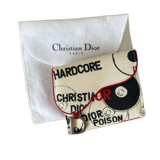 Dior Hardcore Record Print Bifold Wallet