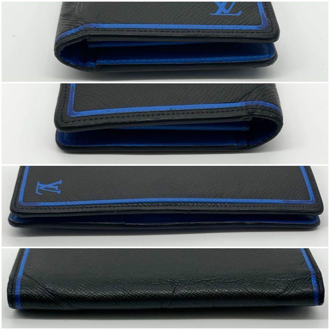 Louis Vuitton Rare New Portefeuille Brazza Taiga Black Wallet — view 6