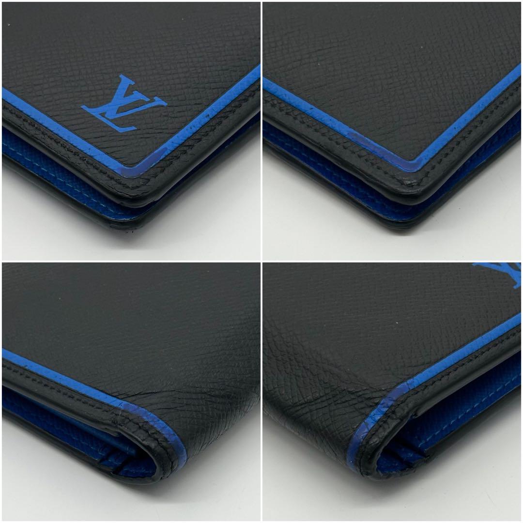Louis Vuitton Rare New Portefeuille Brazza Taiga Black Wallet — view 7