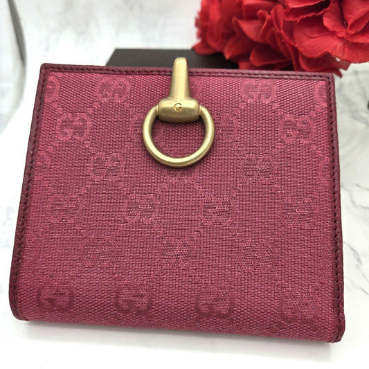 Gucci Fold Wallet GG Canvas Pink