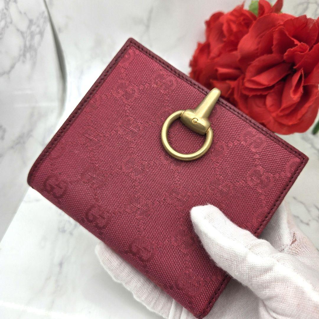 Gucci Fold Wallet GG Canvas Pink — view 3