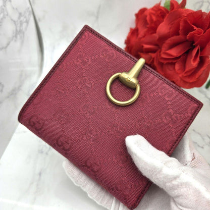 Gucci Fold Wallet GG Canvas Pink — view 3