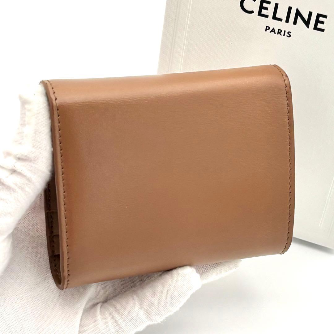 Celine Wallet Triomphe Small Flap Brown — view 2