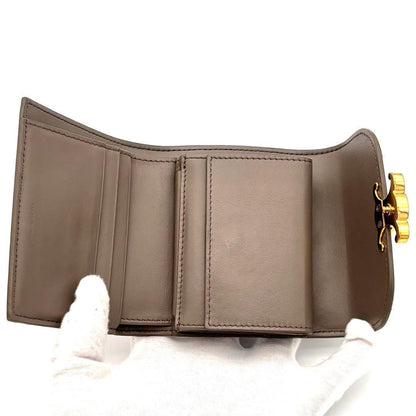 Celine Small Flap Wallet Triomphe Greige — view 3