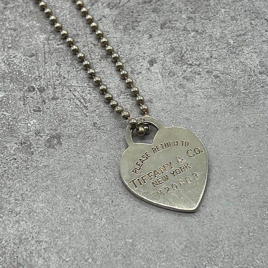 Tiffany & Co Return to Heart Tag Long Ball Chain Necklace