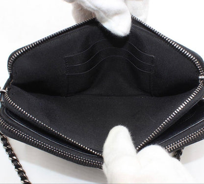 Chanel Boy Caviar Leather Chain Wallet Shoulder Bag — view 7