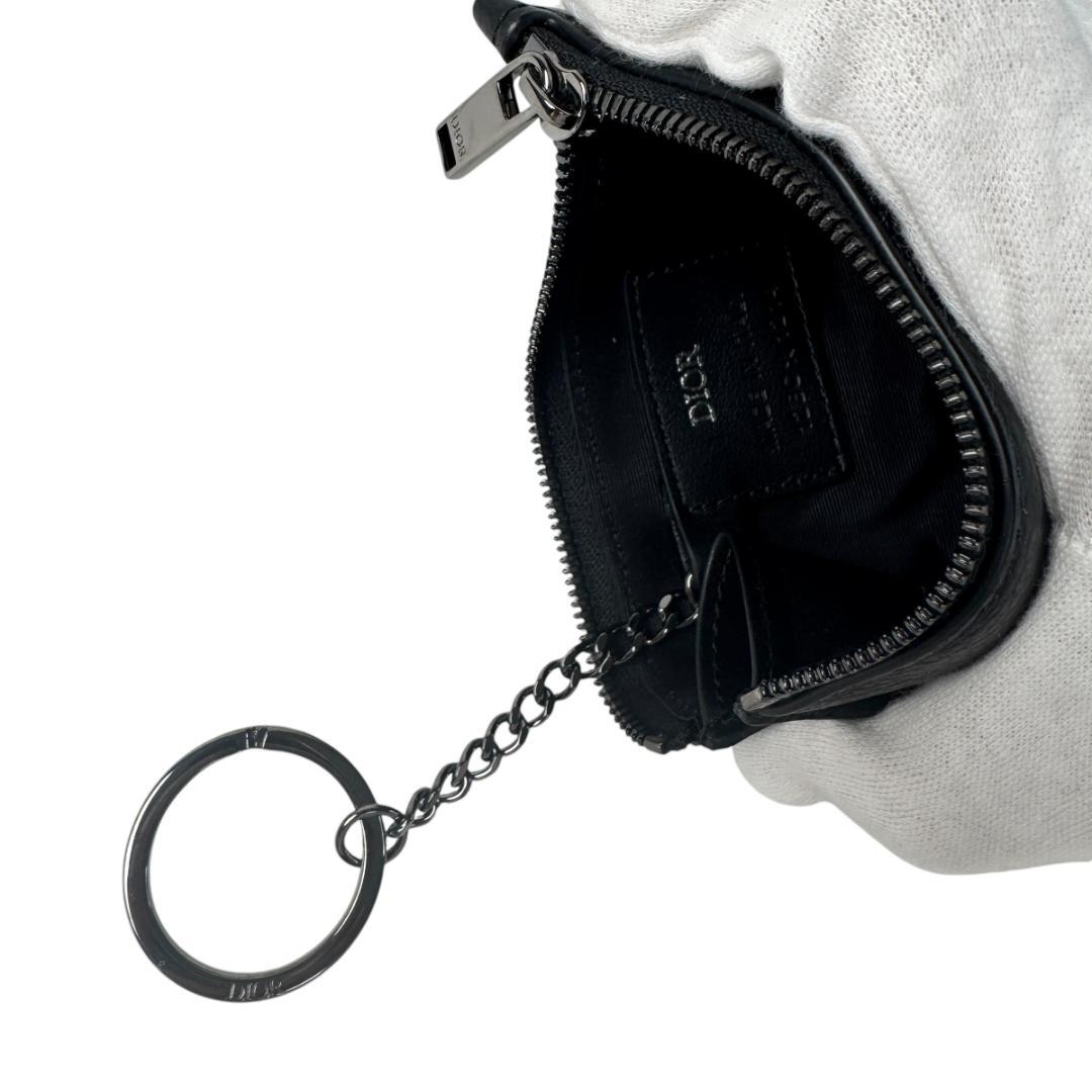 Dior Fragment Case Coin Key Ring Black Key Holder — view 8