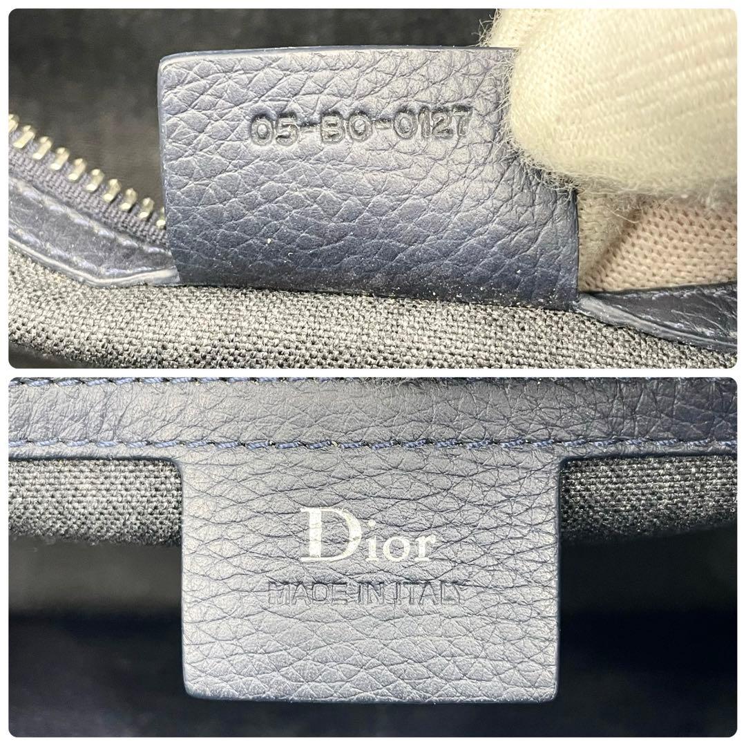 Dior Homme 2way Leather Briefcase Business Bag Navy Mens Business