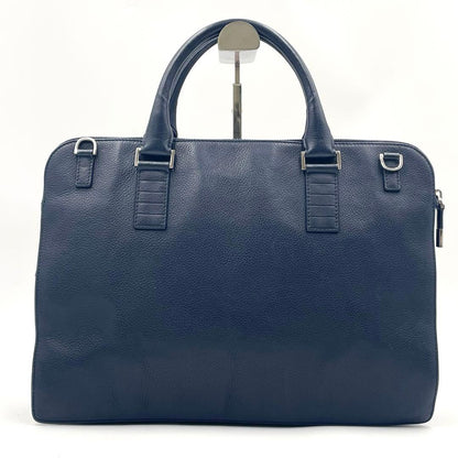 Dior Homme 2way Leather Briefcase Business Bag Navy Mens Business