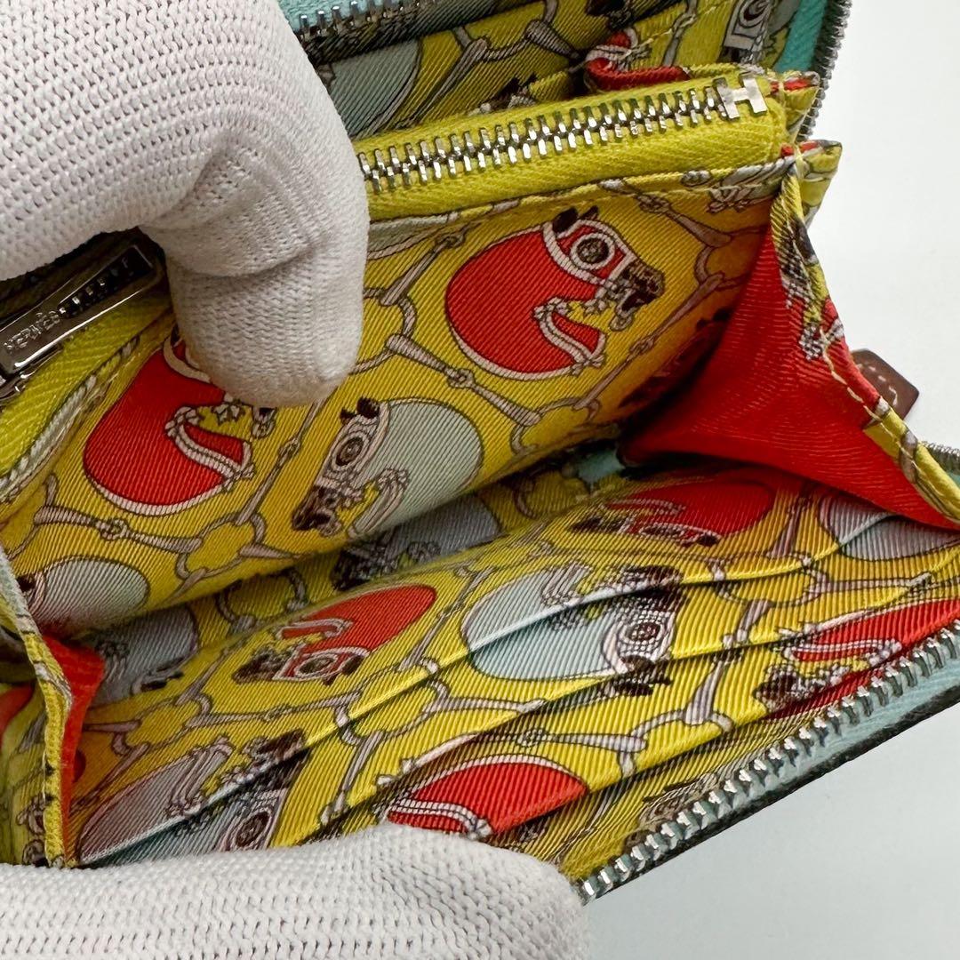 Hermes Azap Compact Silk in Round Veau Coin Purse — view 8