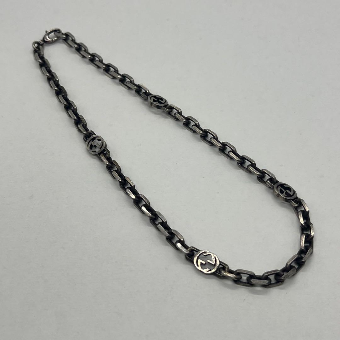 Gucci Interlocking Chain Necklace Aging Processing — view 2