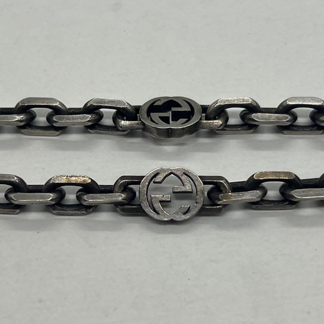 Gucci Interlocking Chain Necklace Aging Processing — view 7