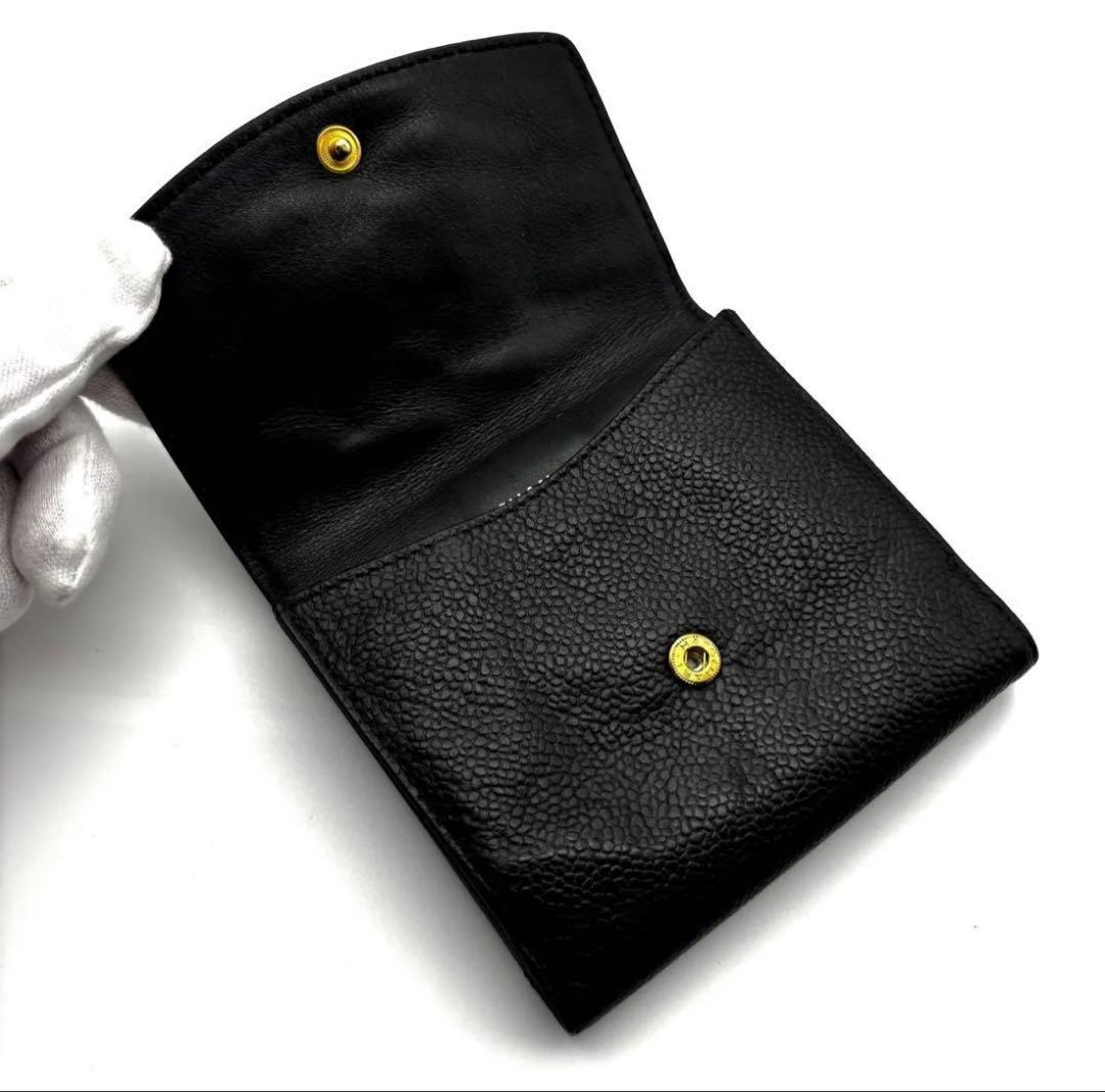 Chanel Wallet Jumbo CC Logo Caviar Snap Bifold — view 3