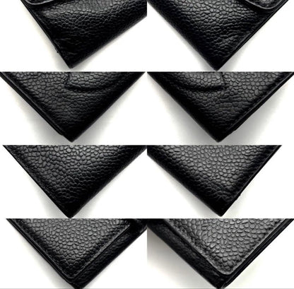 Chanel Wallet Jumbo CC Logo Caviar Snap Bifold — view 7