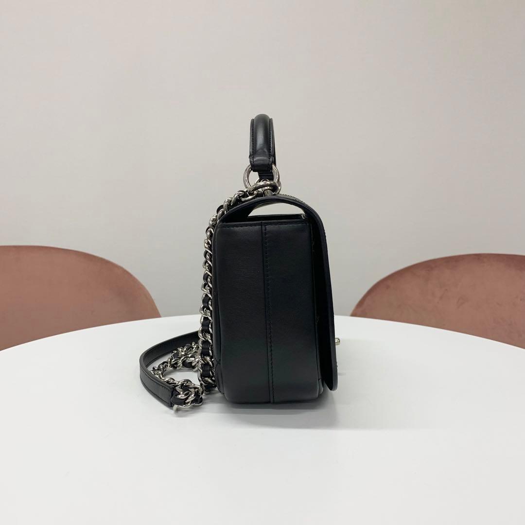 Chanel Quilted CC Logo Calfskin Top Handle — view 2