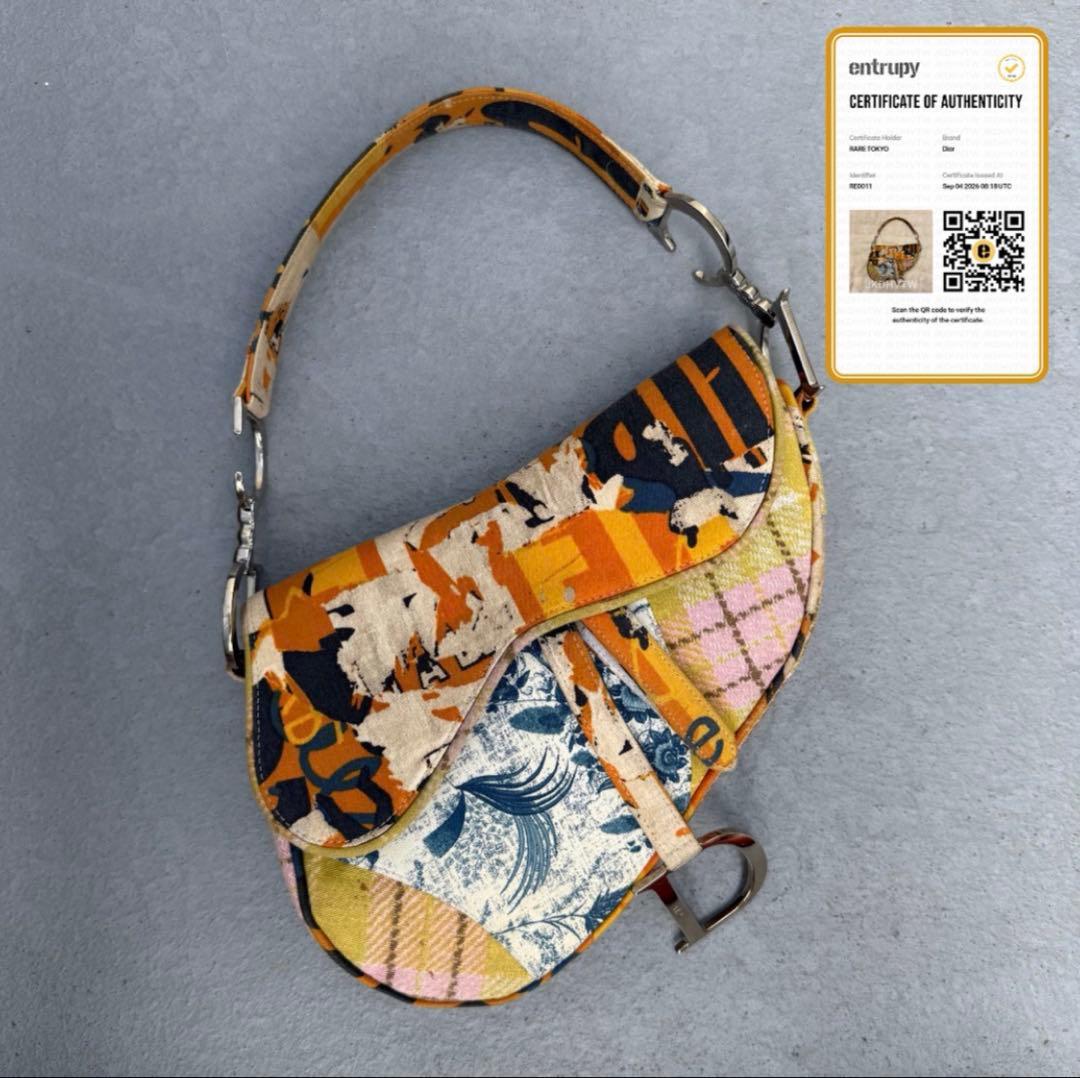 Dior Galliano Saddle Shoulder Bag Multicolor