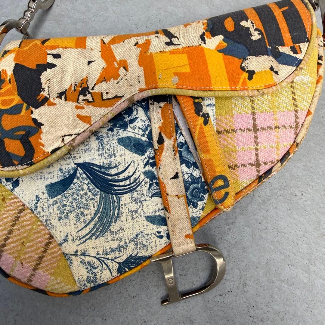 Dior Galliano Saddle Shoulder Bag Multicolor — view 5