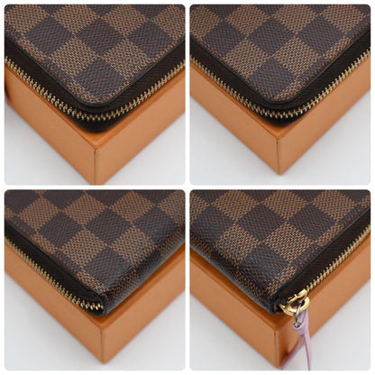 Louis Vuitton Damier Ebene Portefeuille Clemence Wallet Brown — view 8