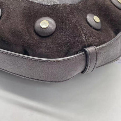 Saint Laurent YSL Bag Mombasa Leather Studs Dark Brown — view 6