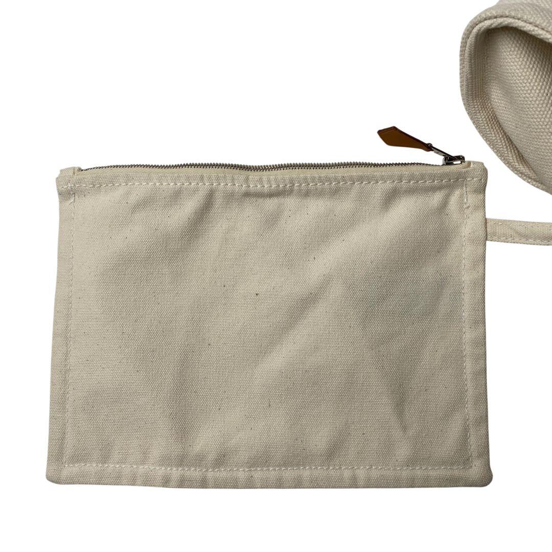 Hermes Cannes MM Canvas Tote with Pouch