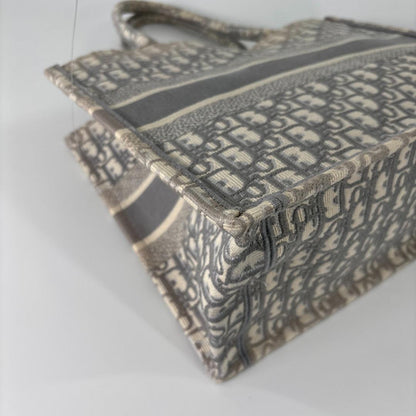 Christian Dior Book Tote Medium Oblique Gray