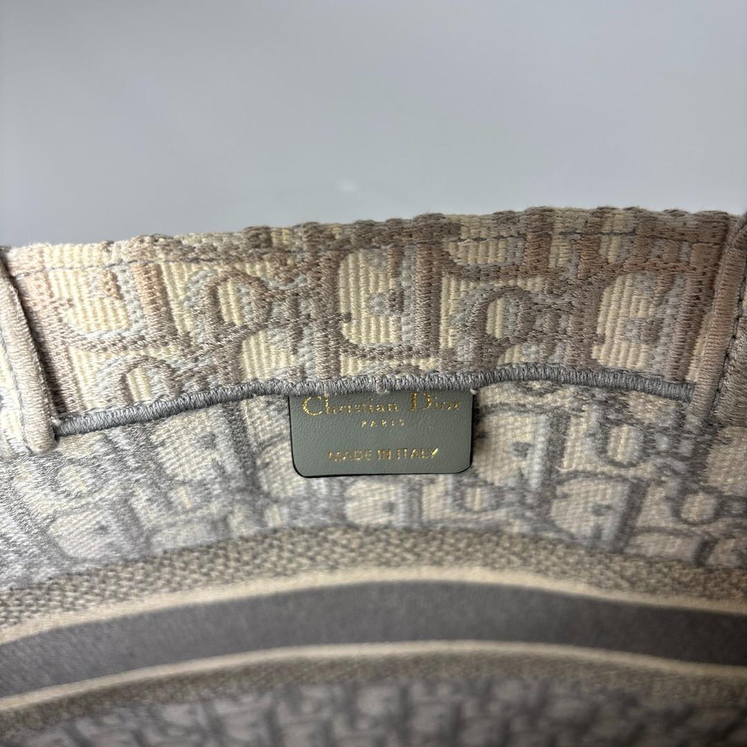 Christian Dior Book Tote Medium Oblique Gray