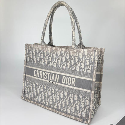 Christian Dior Book Tote Medium Oblique Gray