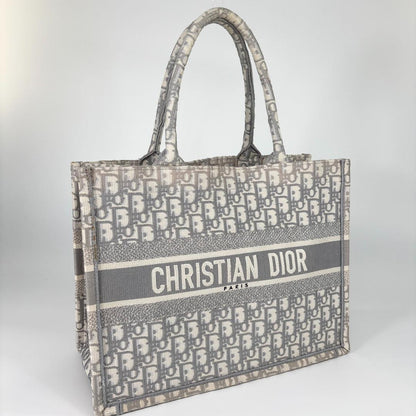 Christian Dior Book Tote Medium Oblique Gray