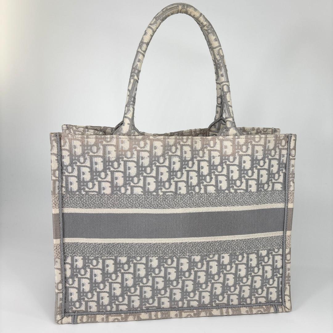Christian Dior Book Tote Medium Oblique Gray