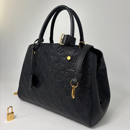 Louis Vuitton Monogram Empreinte Montaigne MM Handle Handbag — view 2