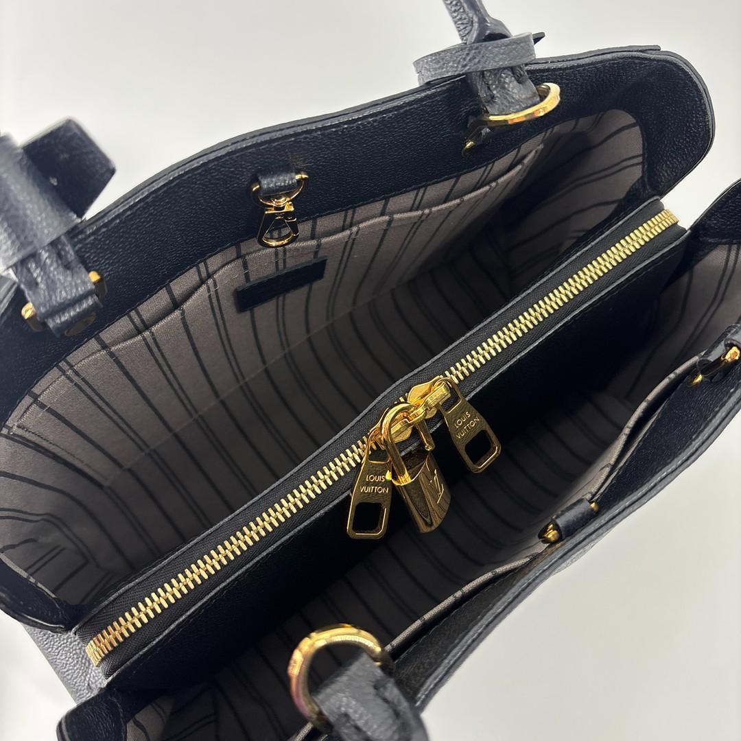 Louis Vuitton Monogram Empreinte Montaigne MM Handle Handbag — view 7