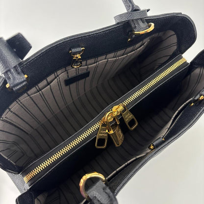 Louis Vuitton Monogram Empreinte Montaigne MM Handle Handbag — view 7