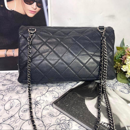 Chanel Rare Metal CC Logo Double Flap Bag Quilted — view 4
