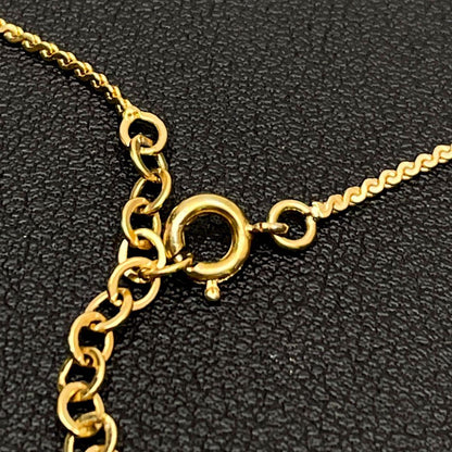 Dior CD Logo Necklace Gold Rhinestone — view 7
