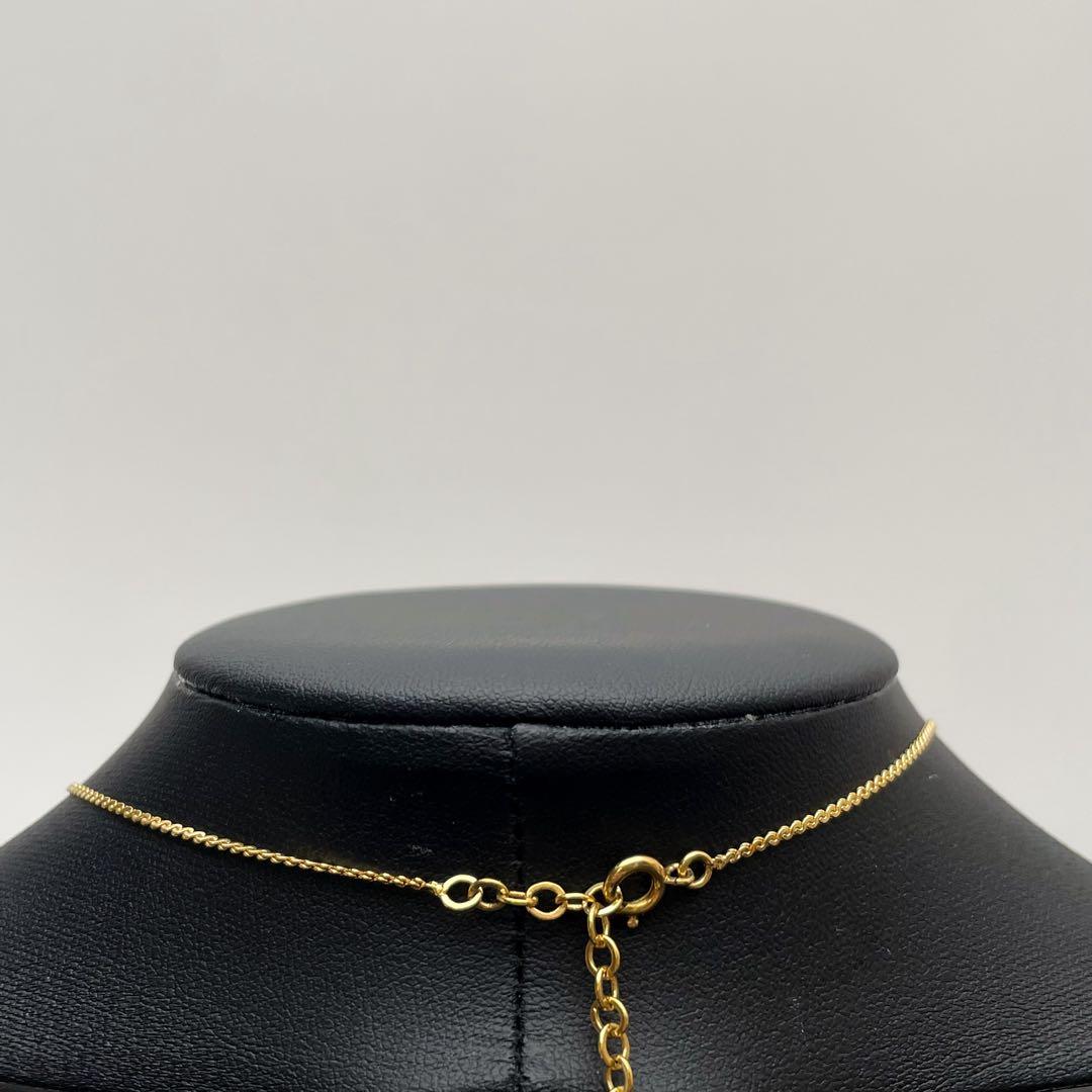 Dior CD Logo Necklace Gold Rhinestone — view 8
